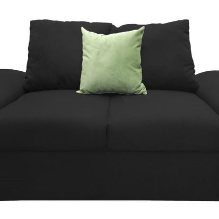 Love seat El Bazar Store Islandia Lino negro 2 plazas, Modular, Moderno, Sala, sofá