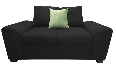 Love seat El Bazar Store Islandia Lino negro 2 plazas, Modular, Moderno, Sala, sofá