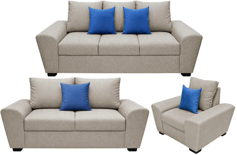 Sala Modular 3-2-1 El Bazar Store Islandia Beige, Sofa, Love seat y sillon