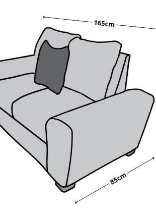 Love seat El Bazar Store Islandia Lino 2 plazas, Modular, Moderno, Sala