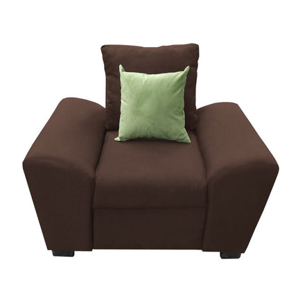 Sillon El Bazar Store Islandia Lino Chocolate 1 plaza, Modular, Moderno, Sofa, sala