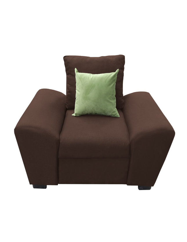 Sillon El Bazar Store Islandia Lino Chocolate 1 plaza, Modular, Moderno, Sofa, sala