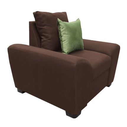 Sillon El Bazar Store Islandia Lino Chocolate 1 plaza, Modular, Moderno, Sofa, sala