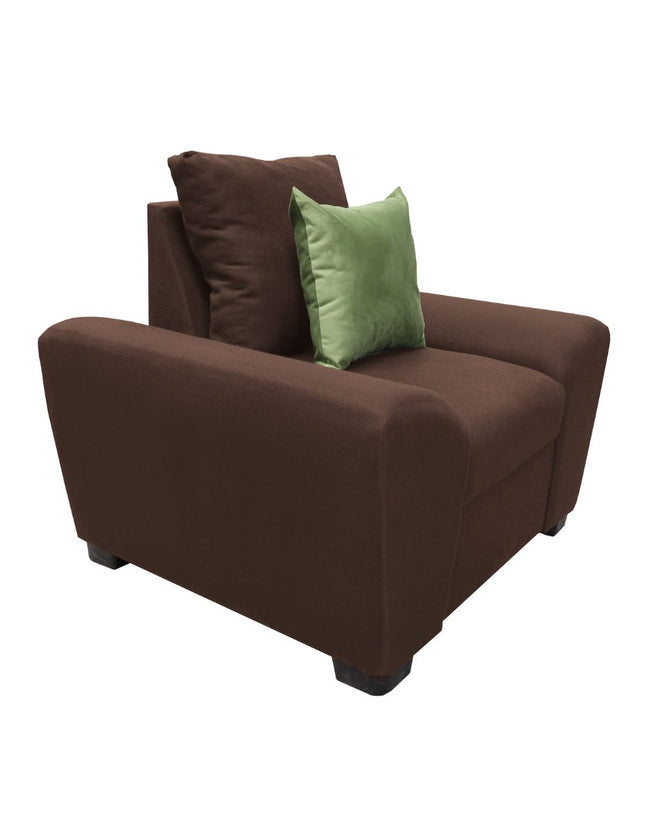 Sillon El Bazar Store Islandia Lino Chocolate 1 plaza, Modular, Moderno, Sofa, sala