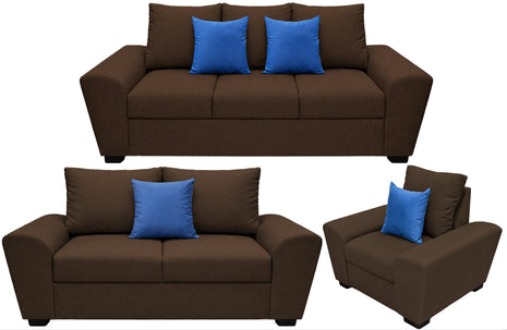 Sala Modular 3-2-1 El Bazar Store Islandia Chocolate Sofá Love seat y sillón