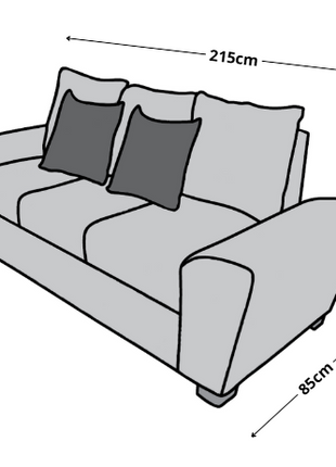 Sofá El Bazar Store Islandia Lino Beige 3 plazas, Modular, Moderno, Sala