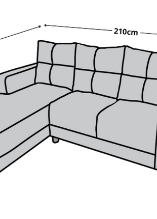 Sala Esquinera El Bazar Store Demeter Azul marino 210x160 cm, Tela Lino nacional, Modular, Chaise, love seat