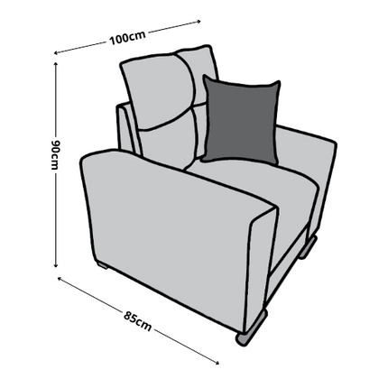 Sala Modular 3-2-1 El Bazar Store Suecia Beige, Sofa, Love seat y sillon
