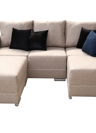 Sala Esquinera El Bazar Store Frigg 230x150 cm, Tela Lino nacional, Modular