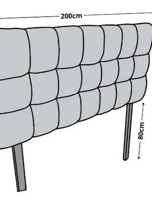 Cabecera El Bazar Store Linq King Size Gris Oxford Abotonada Ajuste de altura