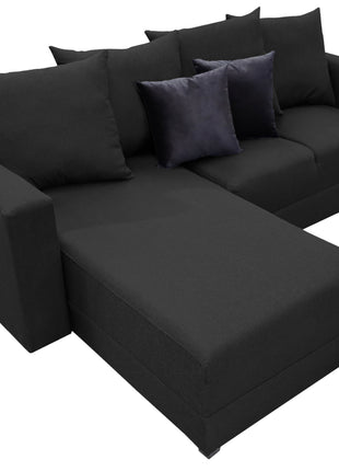 Sala Esquinera El Bazar Store Lombar Lino Gris Oxford- 220x160 cm, Tela lino nacional