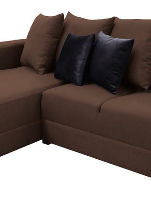 Sala Esquinera El Bazar Store Lombar Lino Chocolate- 220x160 cm, tela lino nacional