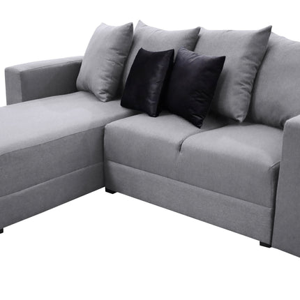 Sala Esquinera El Bazar Store Lombar Lino Gris Plata- 220x160 cm, tela lino nacional