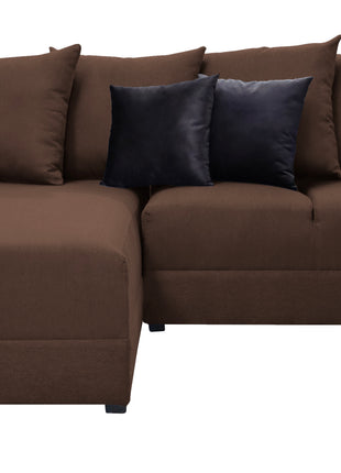 Sala Esquinera El Bazar Store Lombar Lino Chocolate- 220x160 cm, tela lino nacional