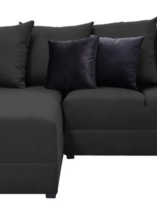 Sala Esquinera El Bazar Store Lombar Lino Gris Oxford- 220x160 cm, Tela lino nacional