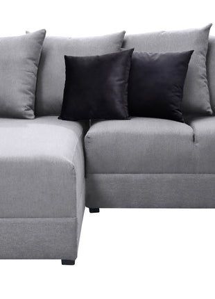 Sala Esquinera El Bazar Store Lombar Lino Gris Plata- 220x160 cm, tela lino nacional