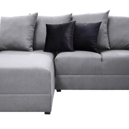 Sala Esquinera El Bazar Store Lombar Lino Gris Plata- 220x160 cm, tela lino nacional