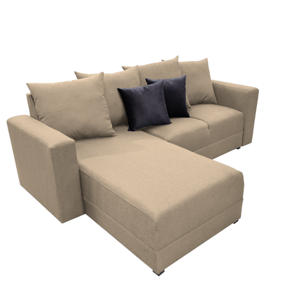 Sala Esquinera El Bazar Store Lombar Lino Beige- 220x160 cm, tela lino nacional