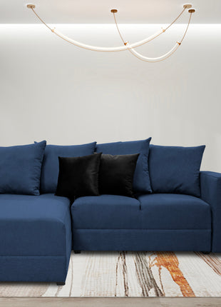 Sala Esquinera Lombar Lino Azul Marino- 220x160 cm, El Bazar Store