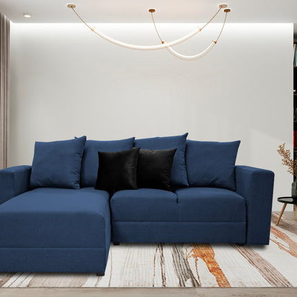 Sala Esquinera Lombar Lino Azul Marino- 220x160 cm, El Bazar Store