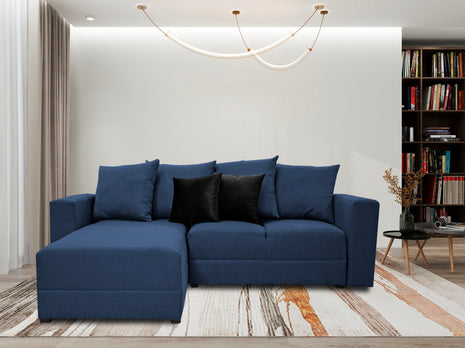 Sala Esquinera Lombar Lino Azul Marino- 220x160 cm, El Bazar Store