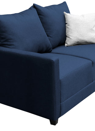 Sala Modular 3-2-1 El Bazar Store Atlanta Lino Azul Marino Sofa Love seat sillón