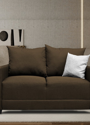 Sala Modular 3-2-1 El Bazar Store Atlanta Lino Chocolate Sofa Love seat sillón