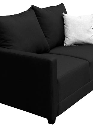 Sala Modular 3-2-1 El Bazar Store Atlanta Lino Negro Sofa Love seat sillón