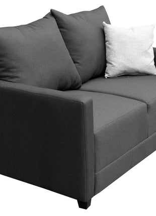 Love seat El Bazar Store Atlanta Lino Gris Oxford 2 plazas Modular Moderno