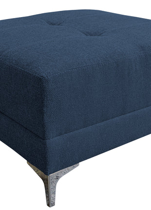 Sala Esquinera Modular El Bazar Store Montana Azul Marino 170x155 cm, Tela Lino nacional Love seat y taburete