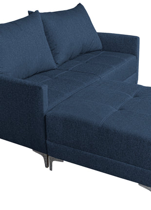 Sala Esquinera Modular El Bazar Store Montana 170x155 cm, Tela Lino nacional Love seat y taburete