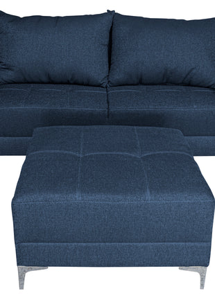 Sala Esquinera Modular El Bazar Store Montana 170x155 cm, Tela Lino nacional Love seat y taburete