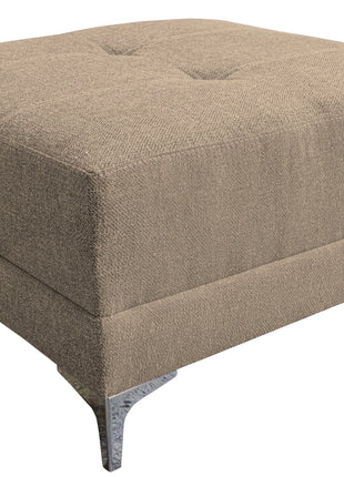 Sala Esquinera Modular El Bazar Store Montana Beige 170x155 cm, Tela Lino nacional Love seat y taburete