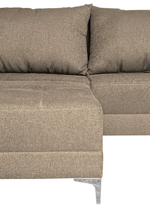 Sala Esquinera Modular El Bazar Store Montana 170x155 cm, Tela Lino nacional Love seat y taburete