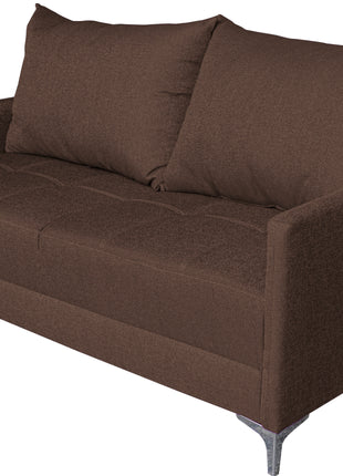 Sala Esquinera Modular El Bazar Store Montana Chocolate 170x155 cm, Tela Lino nacional. Love seat y taburete