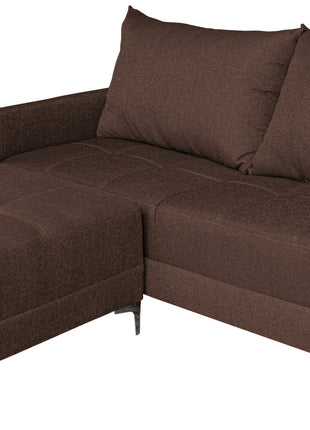 Sala Esquinera Modular El Bazar Store Montana 170x155 cm, Tela Lino nacional Love seat y taburete