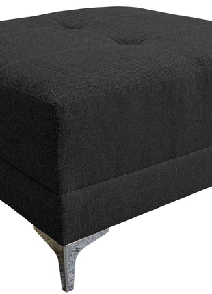 Sala Esquinera Modular El Bazar Store Montana Gris Oxford 170x155 cm, Tela Lino nacional Love seat y taburete