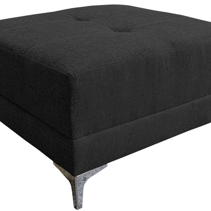 Sala Esquinera Modular El Bazar Store Montana Gris Oxford 170x155 cm, Tela Lino nacional Love seat y taburete