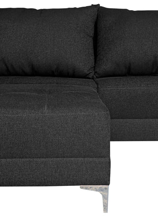 Sala Esquinera Modular El Bazar Store Montana Gris Oxford 170x155 cm, Tela Lino nacional Love seat y taburete