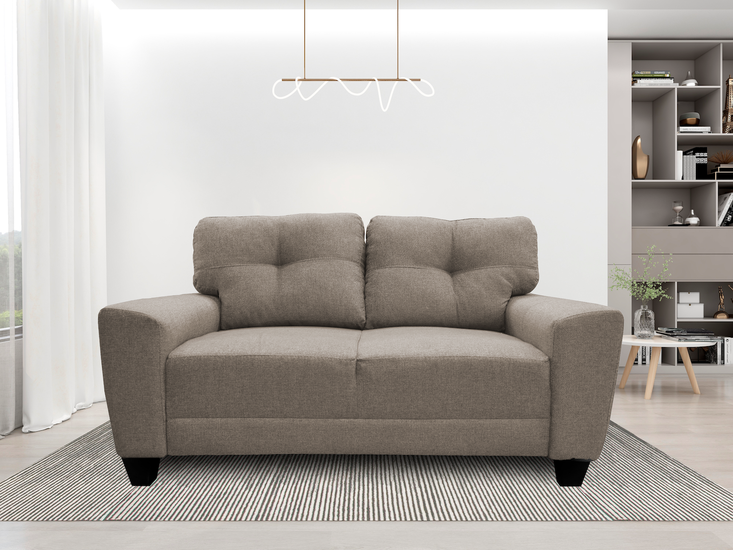 Sala Modular 3-2-1 El Bazar Store Sidney Beige, Sofa, Love seat y sillon