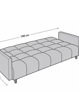 Sofa Cama Paris Lino, Brazos plegables, El Bazar Store, Futon 3 posiciones