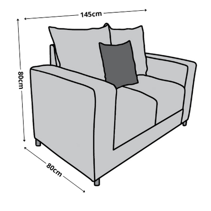 Sala Modular 3-2-1 El Bazar Store Miami Azul marino, Sofa, Love seat y sillon