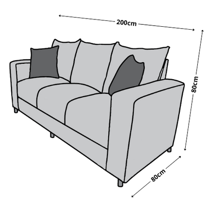 Sofa El Bazar Store Miami Lino Chocolate 3 Plazas, Modular, Moderno, Sala