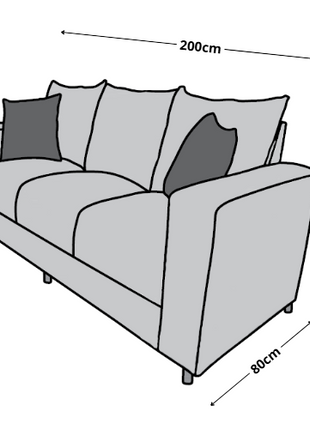 Sofa El Bazar Store Miami Lino Negro 3 Plazas, Modular, Moderno, Sala