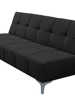 Sofá Cama Reclinable New York Lino Negro Futon 3 Posiciones, El Bazar Store
