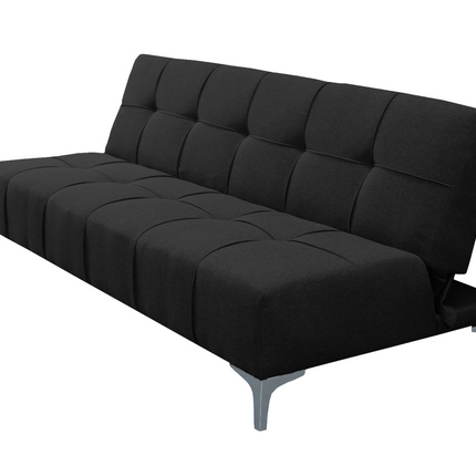 Sofá Cama Reclinable New York Lino Negro Futon 3 Posiciones, El Bazar Store