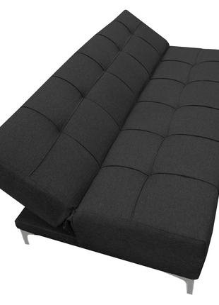 Sofá Cama Reclinable New York Lino Negro Futon 3 Posiciones, El Bazar Store