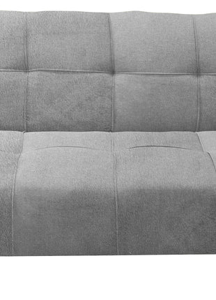 Sofá Cama Reclinable El Bazar Store New York Terciopelo Gris plata Futón 3 posiciones