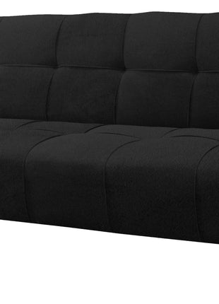 Sofá Cama Reclinable El Bazar Store New York Terciopelo Negro Futón 3 posiciones