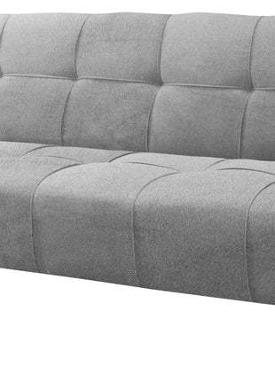 Sofá Cama Reclinable El Bazar Store New York Terciopelo Gris plata Futón 3 posiciones